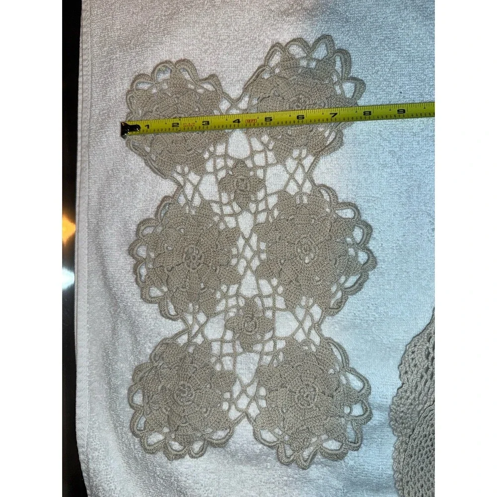 Vintage Doilies Lot Of 3 . Beige Color Great Conditions No‎ Tears Handmade